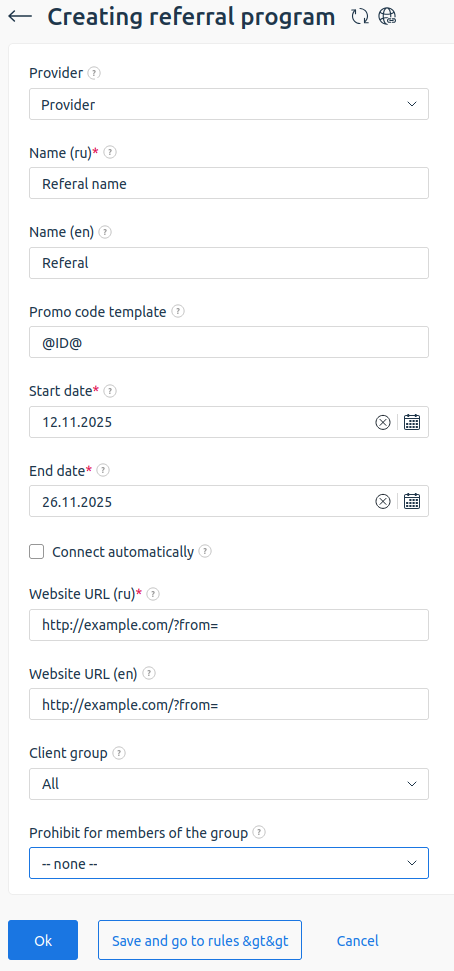 Example of creating a referral program Example of creating a referral program