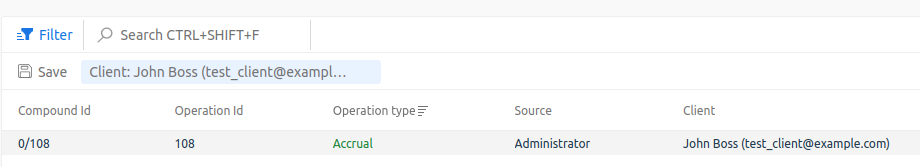 Example of applied filter display in dragon.