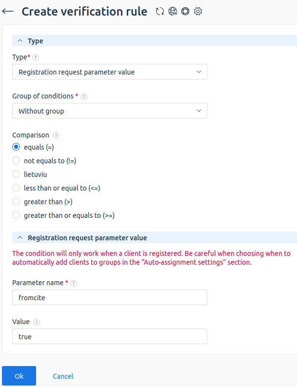 Example of creating a verification rule Example of creating a verification rule