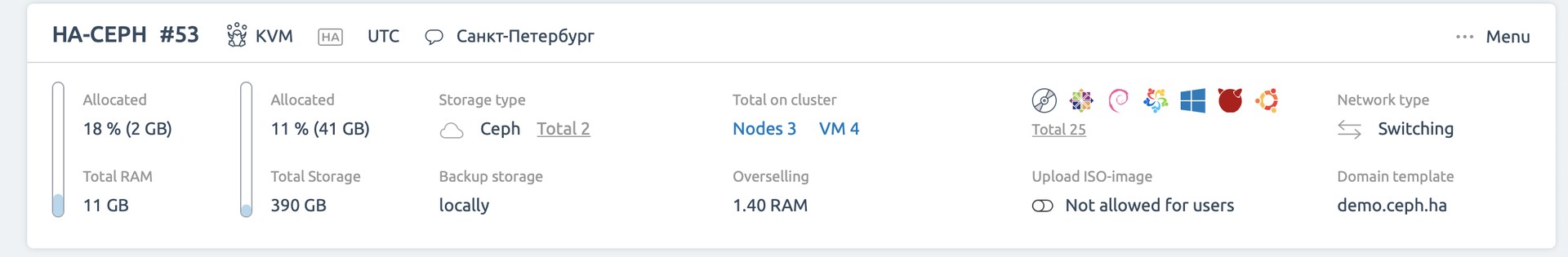 A high availability cluster in VMmanager