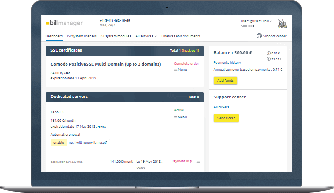 Laptop with BILLmanager